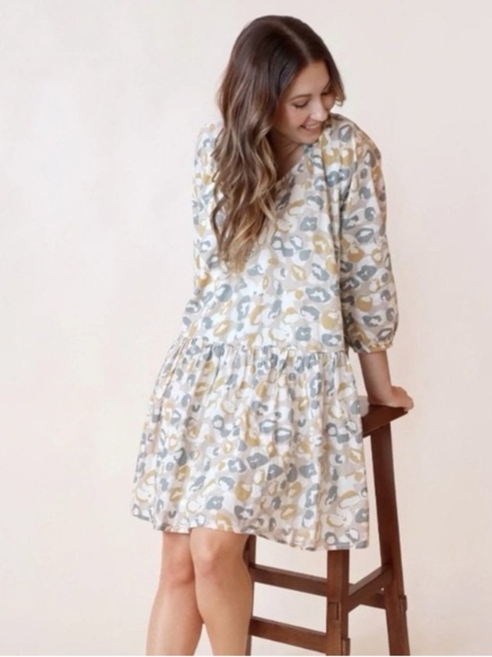 ABLE Hannah Raglan Flounce Dress